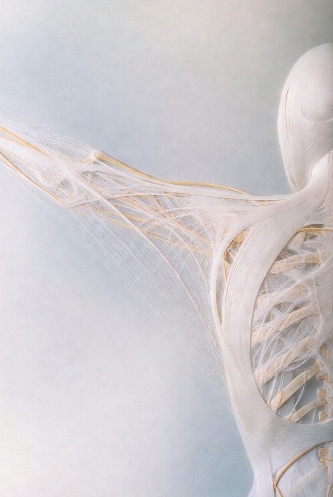 Fascial anatomy illustration showing the intricate web of connective tissue